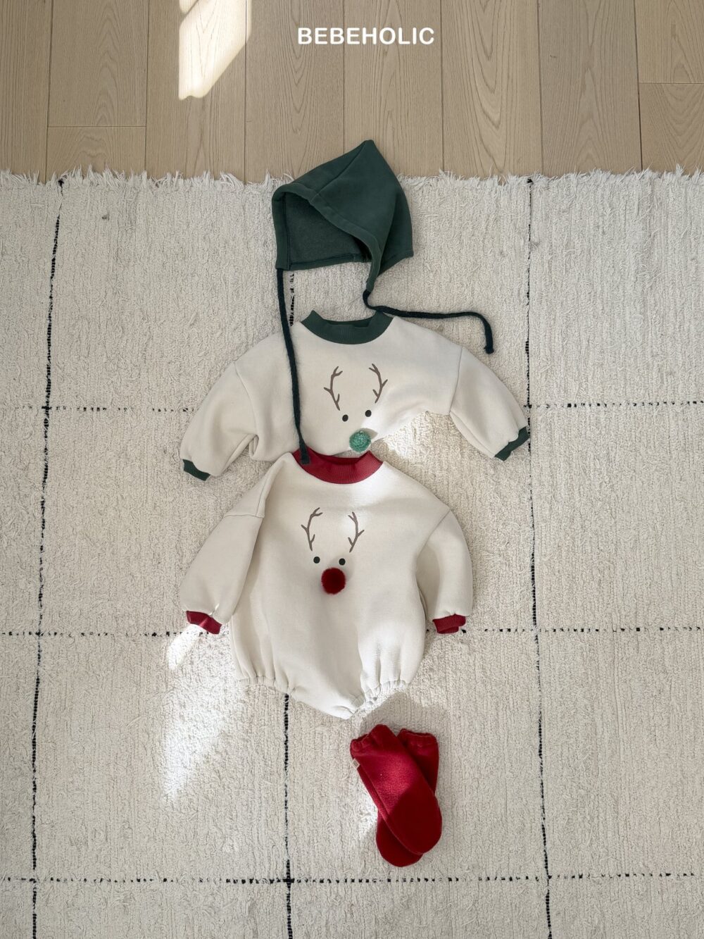 <b>BEBEHOLIC包屁衣</b>Winter 루돌프보넷세트 3-18M