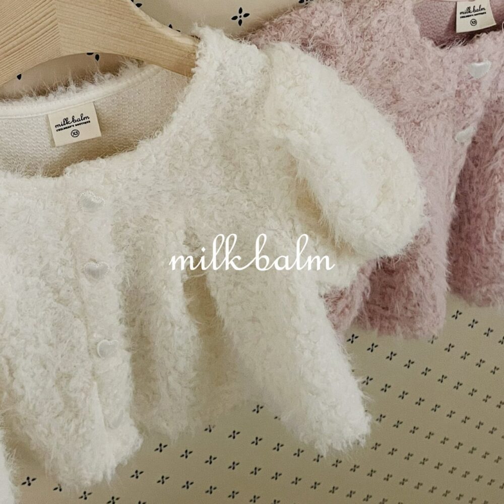 <b>MILKBALM罩衫</b>Winter 부클 가디건 75-125CM