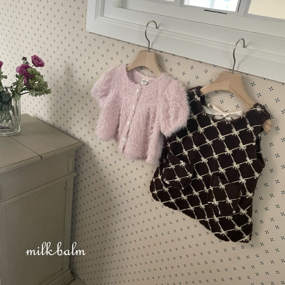 <b>MILKBALM洋裝</b>Winter 퍼 리본다이아75-125CM