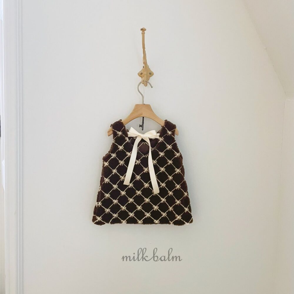 <b>MILKBALM洋裝</b>Winter 퍼 리본다이아75-125CM