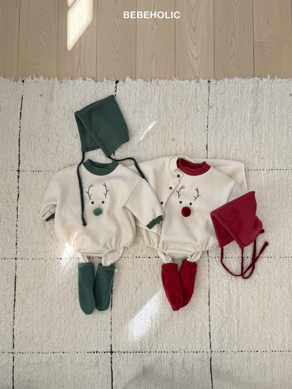 <b>BEBEHOLIC包屁衣</b>Winter 루돌프보넷세트 3-18M