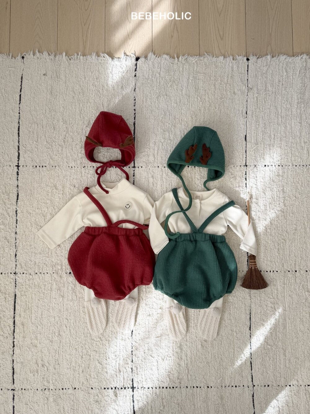 <b>BEBEHOLIC吊帶褲</b>Winter 징글벨멜빵블루머 3-18M