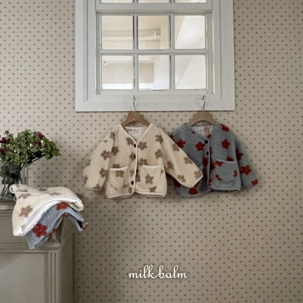 <b>MILKBALM外套</b>Winter 플라워 자켓 75-125CM