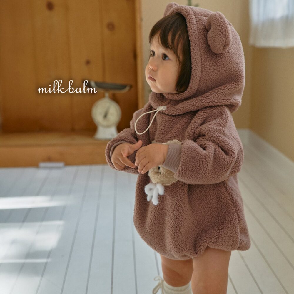<b>MILKBALM包屁衣</b>Winter 곰돌이 자수 슈트 0-18M