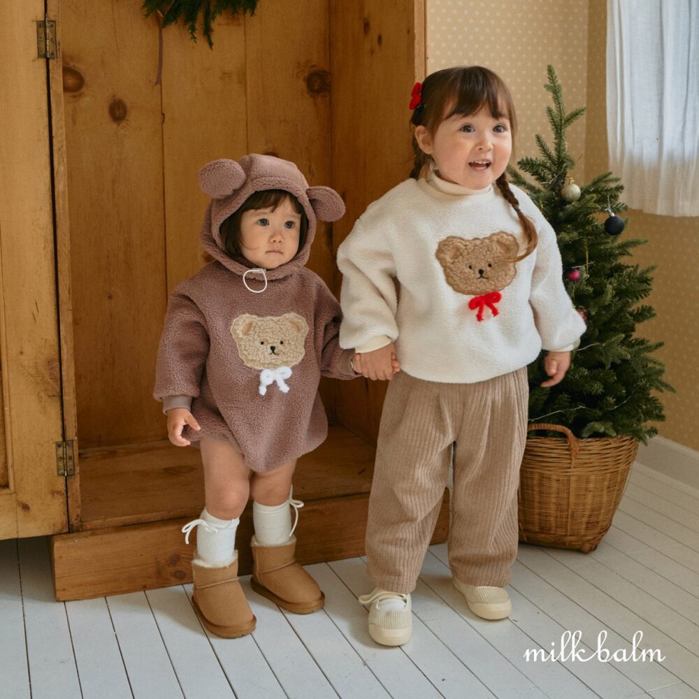 <b>MILKBALM包屁衣</b>Winter 곰돌이 자수 슈트 0-18M