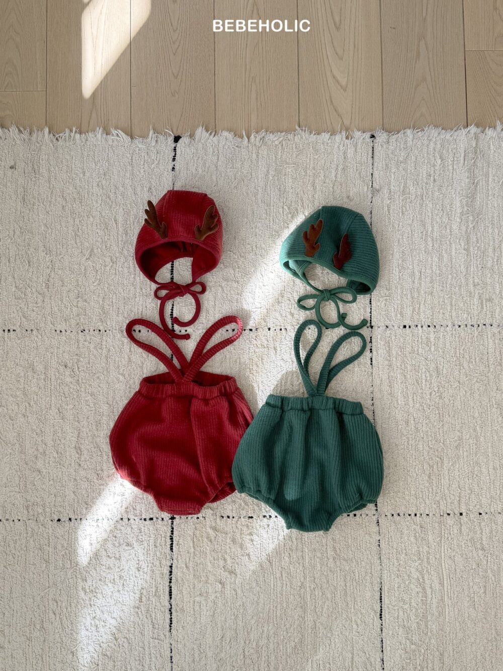 <b>BEBEHOLIC吊帶褲</b>Winter 징글벨멜빵블루머 3-18M