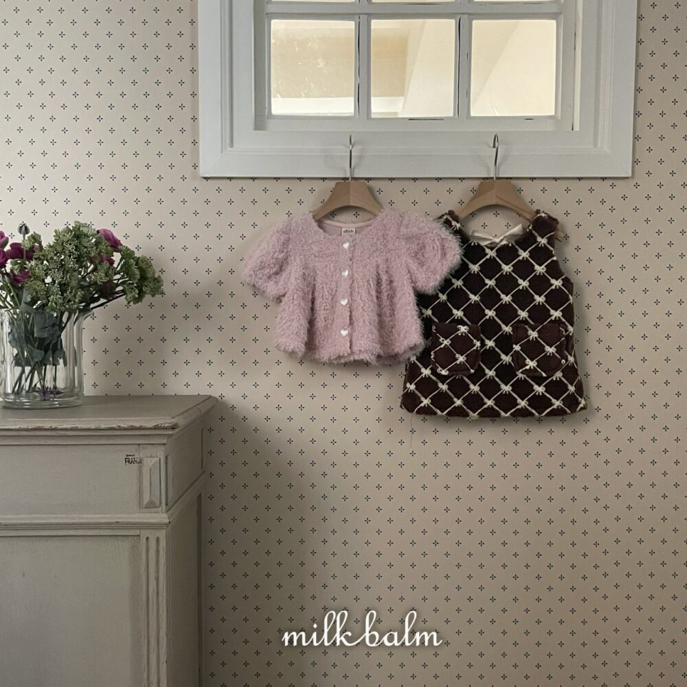 <b>MILKBALM罩衫</b>Winter 부클 가디건 75-125CM