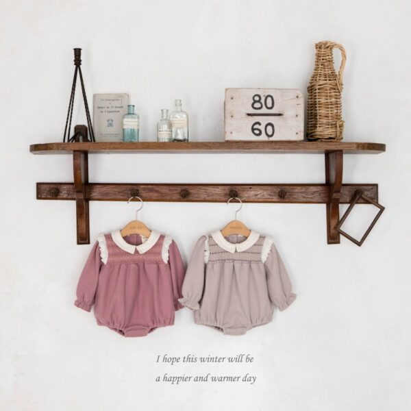 <b>ＭKIDS包屁衣</b>Winter 샬롯스모킹슈트 55-80CM