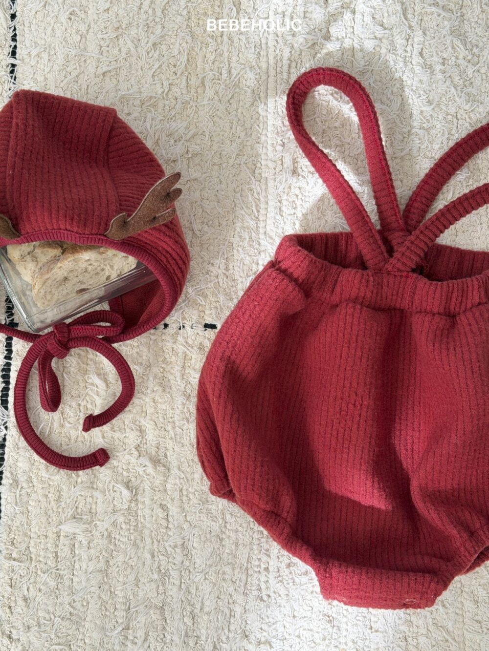 <b>BEBEHOLIC吊帶褲</b>Winter 징글벨멜빵블루머 3-18M