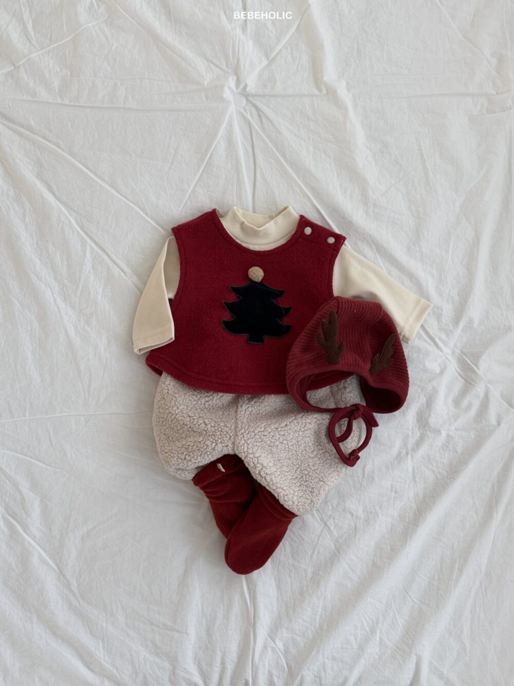 <b>BEBEHOLIC襪子</b>Winter 징글벨니삭스 3-18M