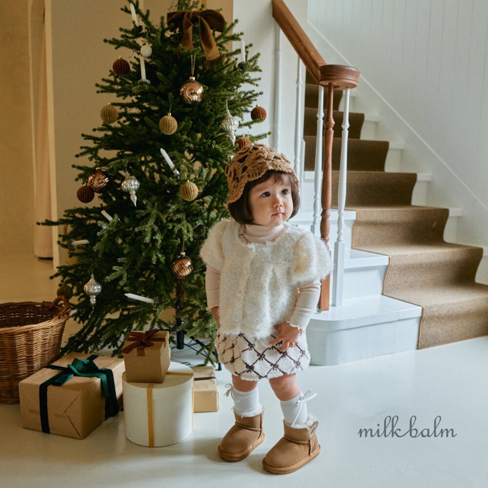 <b>MILKBALM罩衫</b>Winter 부클 가디건 75-125CM