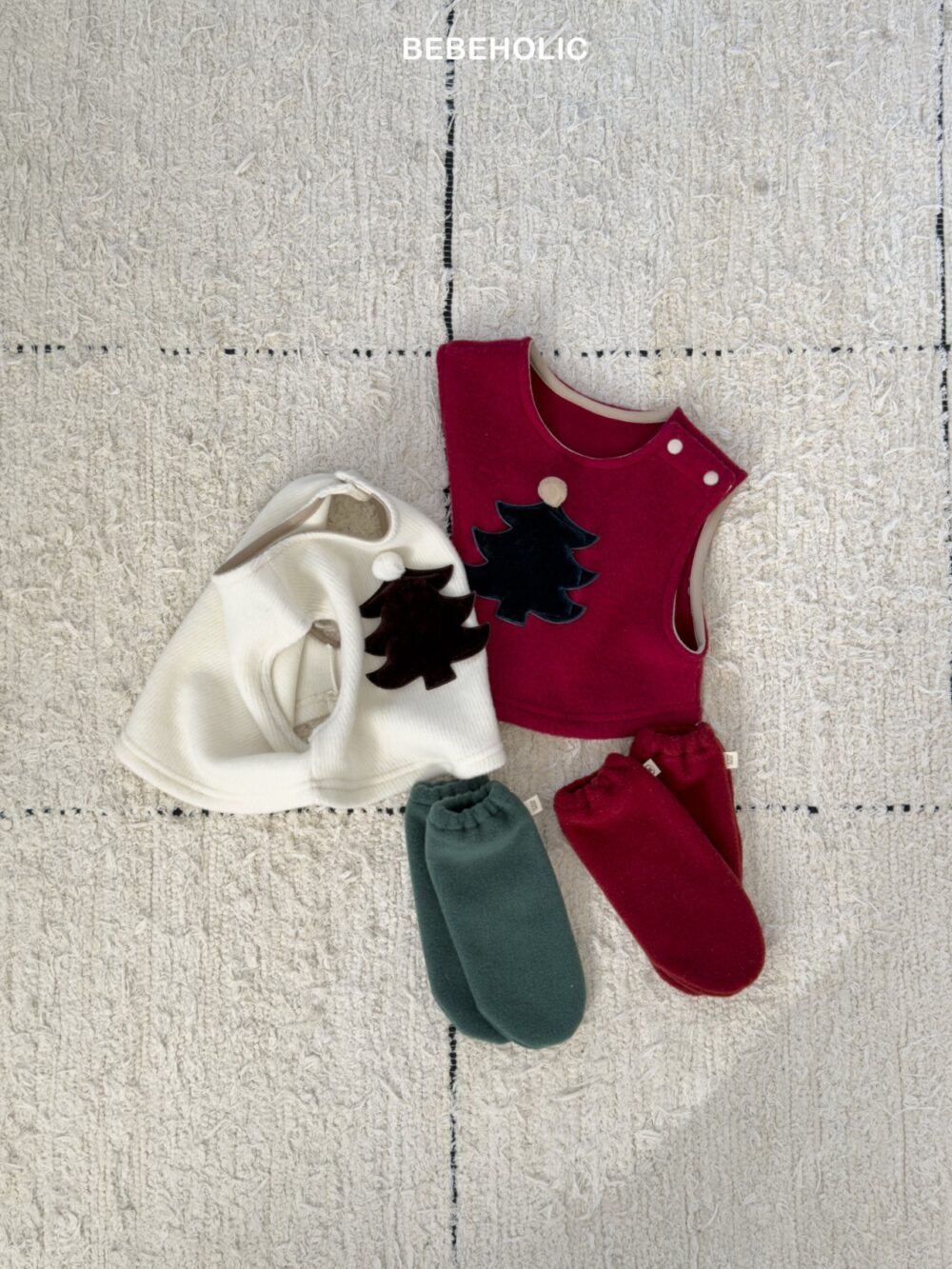 <b>BEBEHOLIC襪子</b>Winter 징글벨니삭스 3-18M