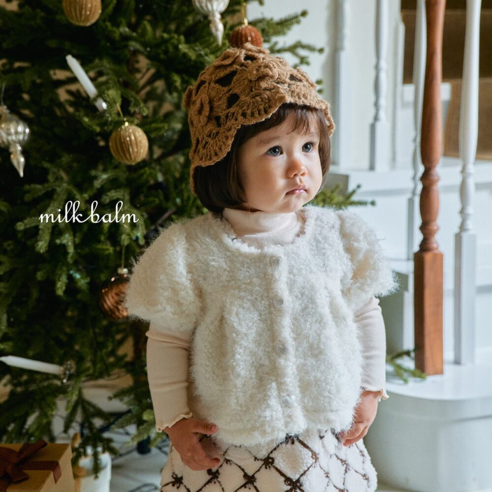 <b>MILKBALM罩衫</b>Winter 부클 가디건 75-125CM