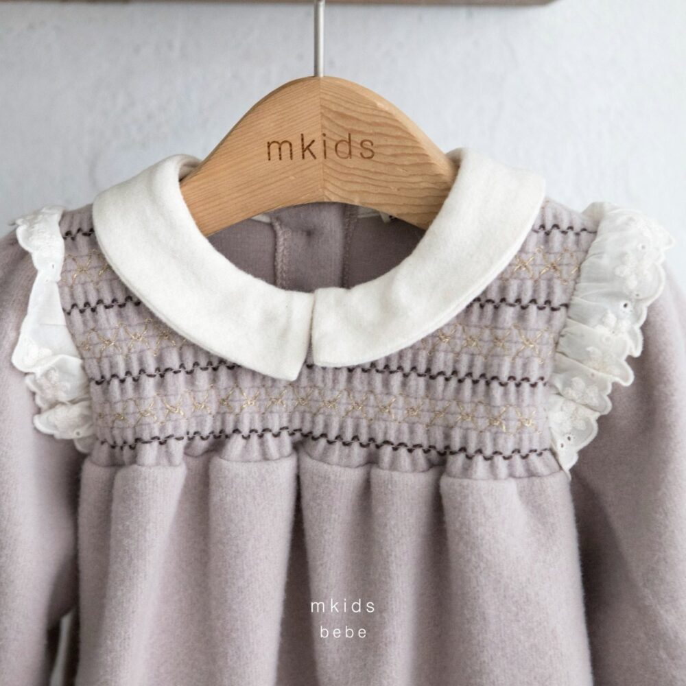 <b>ＭKIDS包屁衣</b>Winter 샬롯스모킹슈트 55-80CM