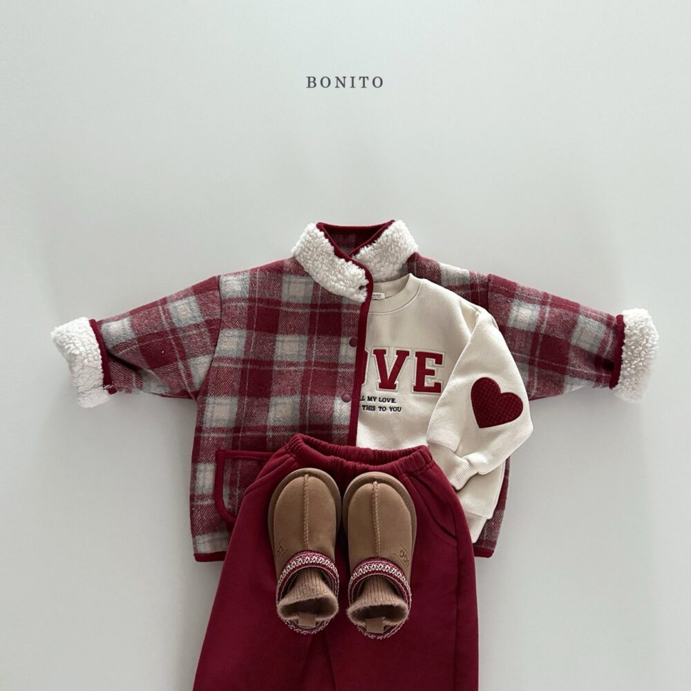 <b>BONITO套裝</b>Winter러브하트빵떡맨투맨 70-140CM