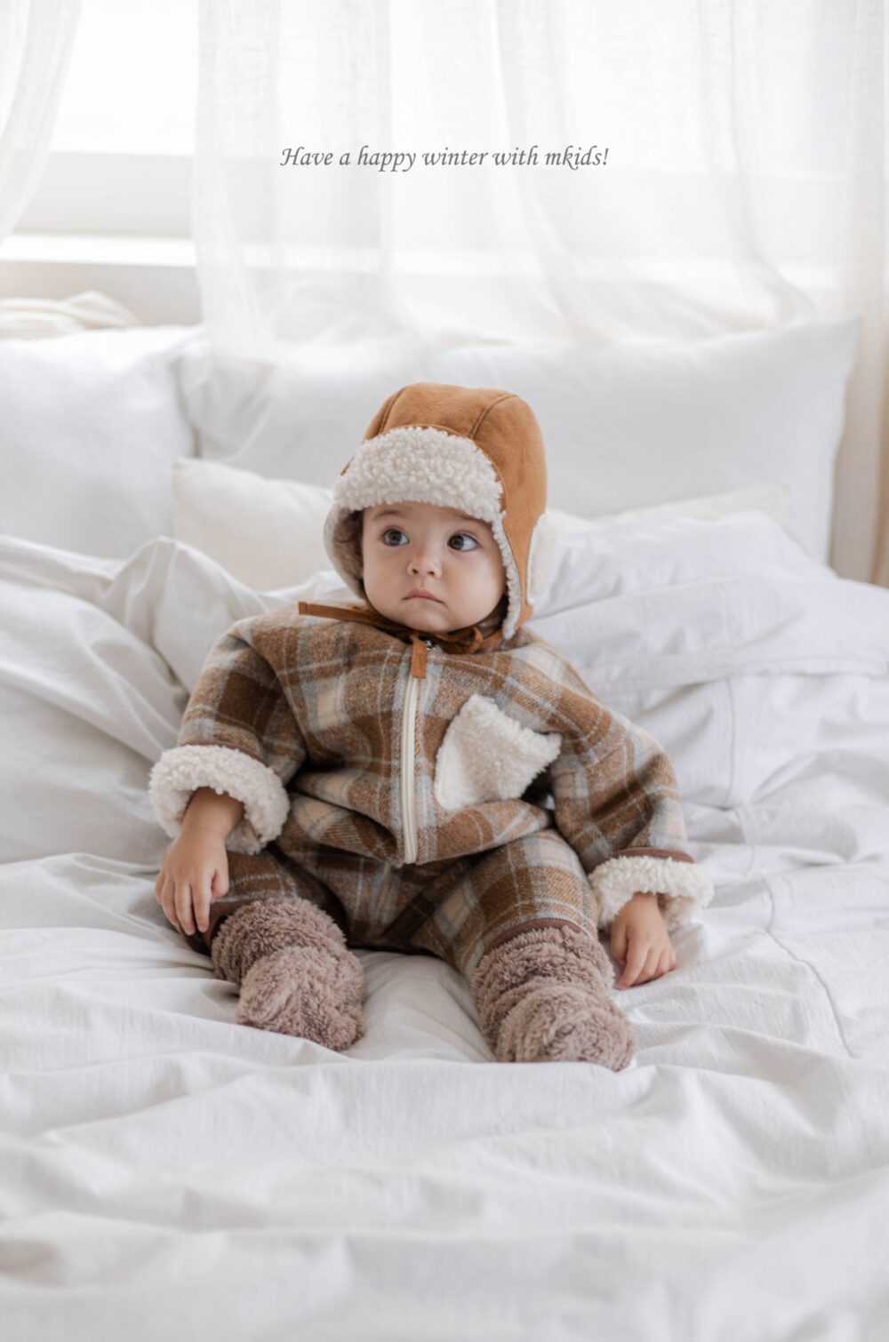 <b>ＭKIDS帽子</b>Winter밤비무스탕모자 3M-24M