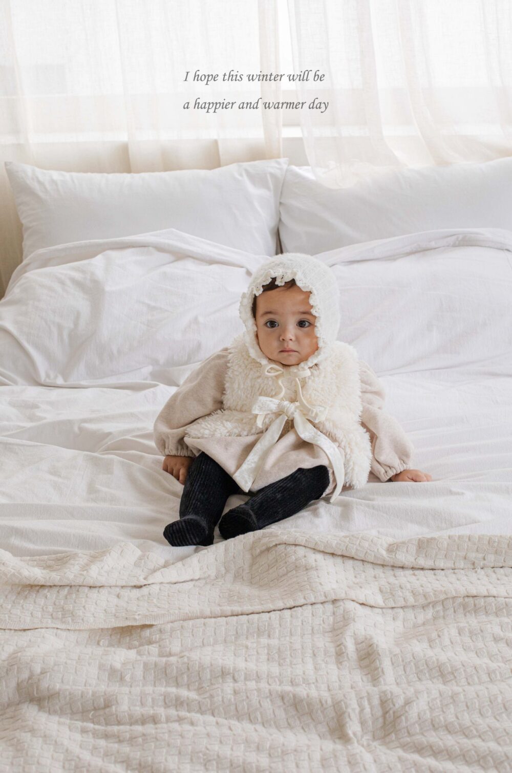 <b>ＭKIDS帽子</b>Winter 보송프릴보넷  3M-24M