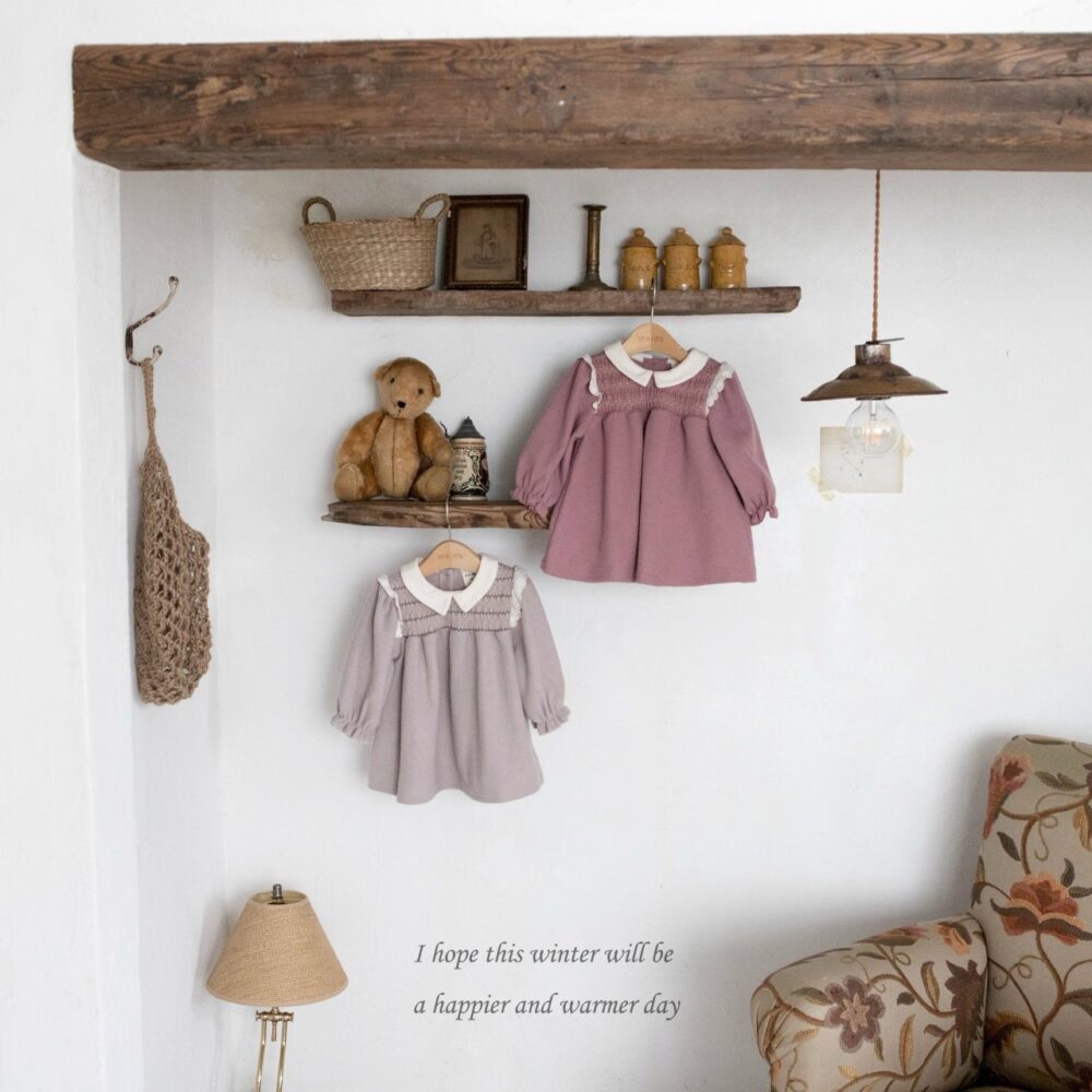 <b>ＭKIDS洋裝</b>Winter샬롯스모킹원피스 65-115CM