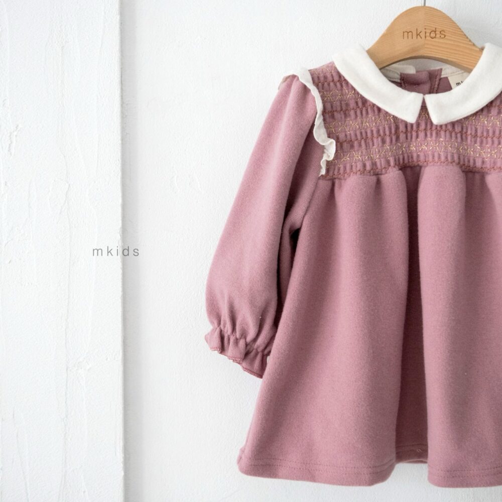 <b>ＭKIDS洋裝</b>Winter샬롯스모킹원피스 65-115CM