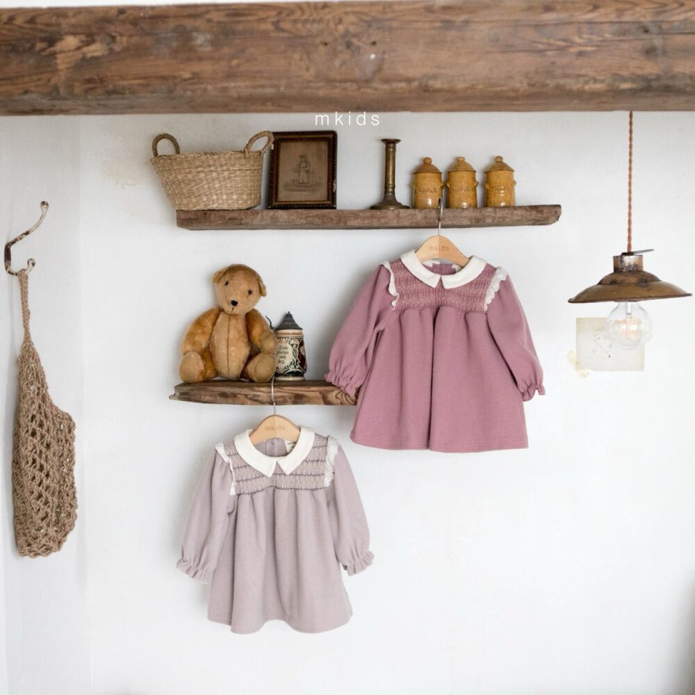 <b>ＭKIDS洋裝</b>Winter샬롯스모킹원피스 65-115CM