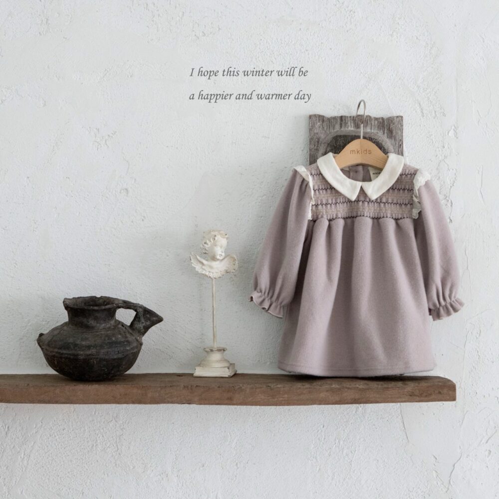<b>ＭKIDS洋裝</b>Winter샬롯스모킹원피스 65-115CM