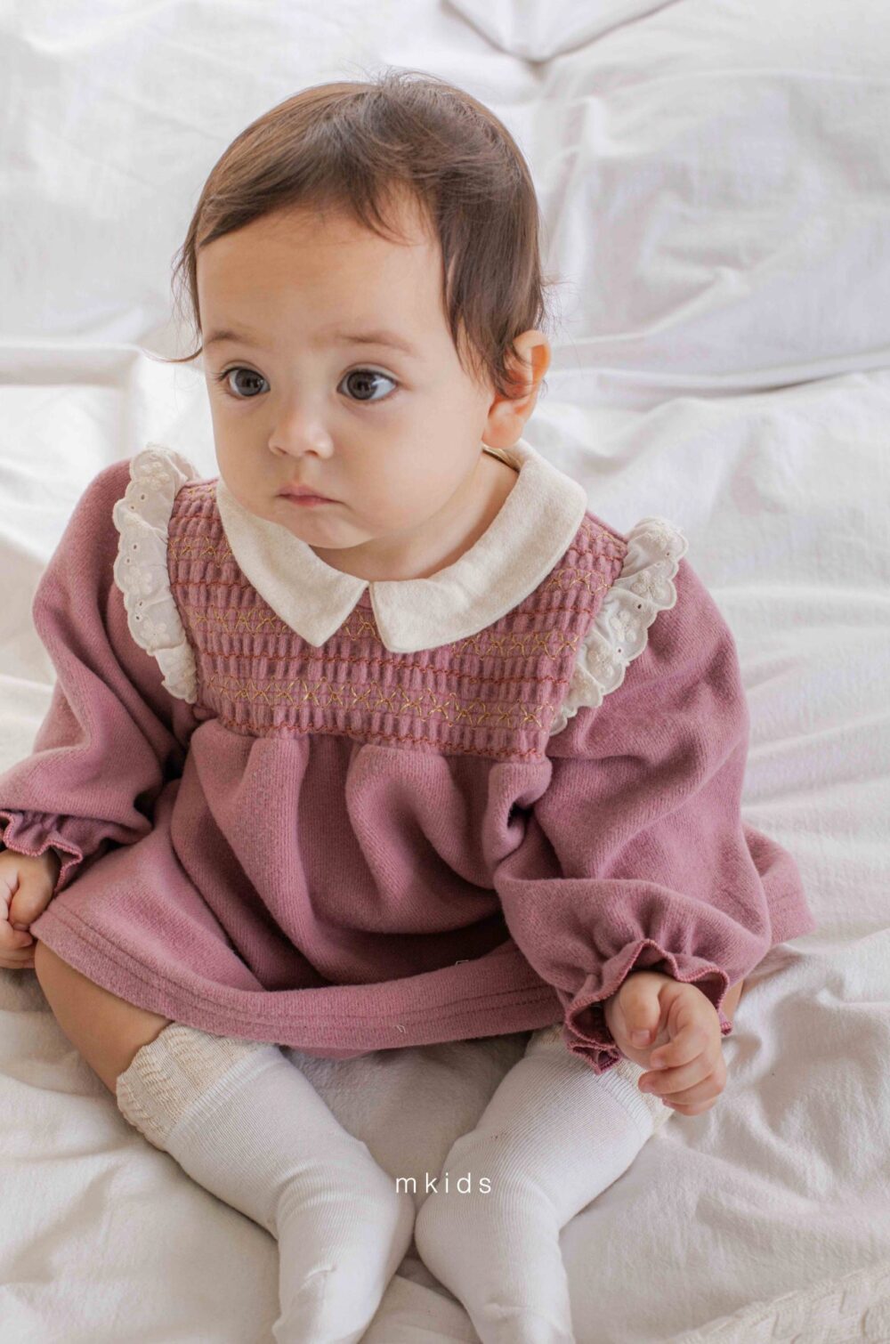 <b>ＭKIDS洋裝</b>Winter샬롯스모킹원피스 65-115CM