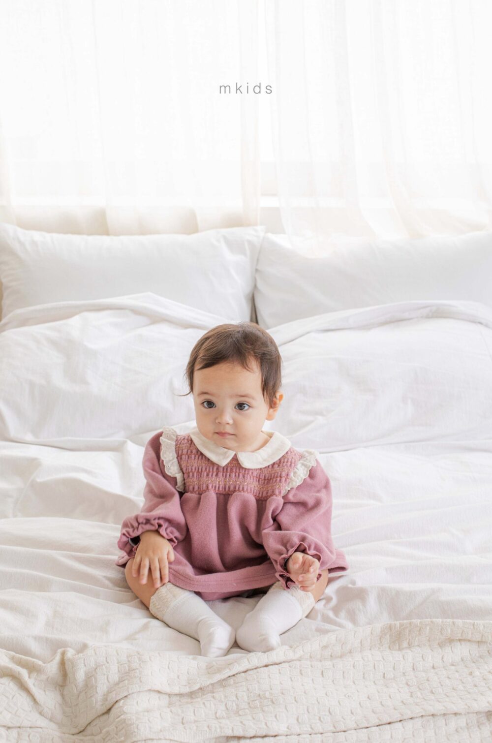 <b>ＭKIDS洋裝</b>Winter샬롯스모킹원피스 65-115CM