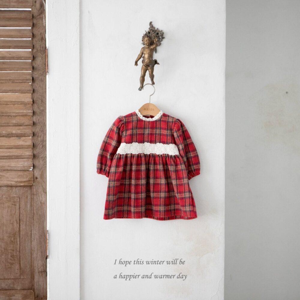 <b>ＭKIDS洋裝</b>Winter홀리체크원피스 65-115CM