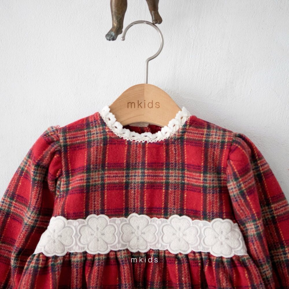 <b>ＭKIDS洋裝</b>Winter홀리체크원피스 65-115CM