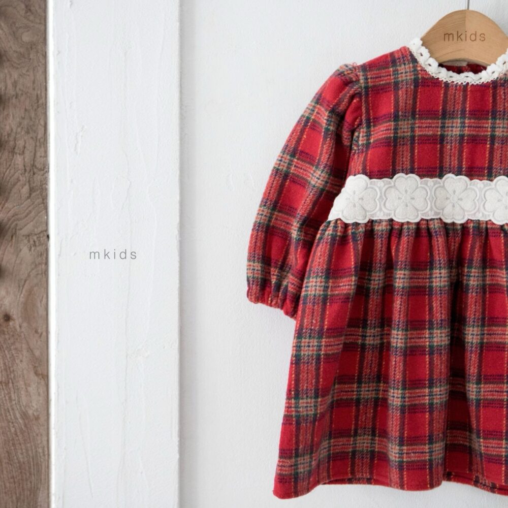 <b>ＭKIDS洋裝</b>Winter홀리체크원피스 65-115CM