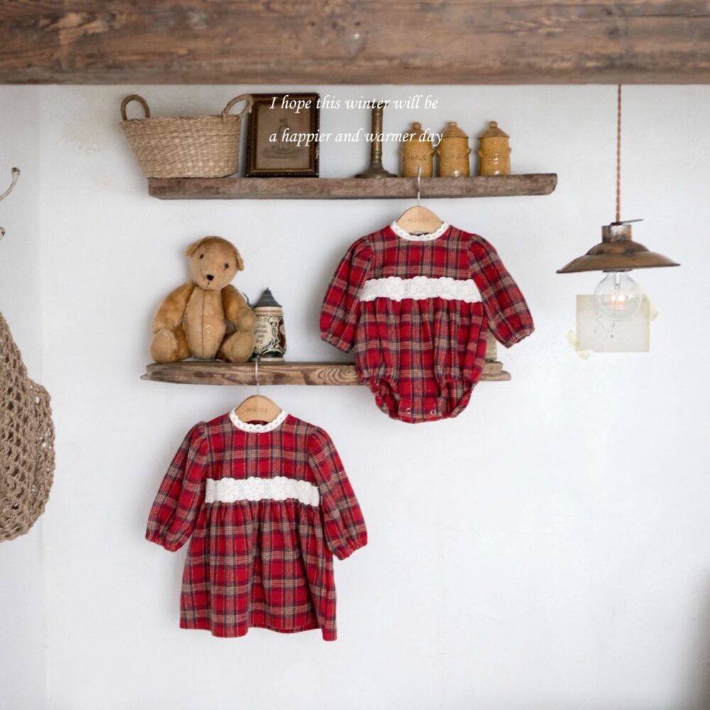 <b>ＭKIDS洋裝</b>Winter홀리체크원피스 65-115CM