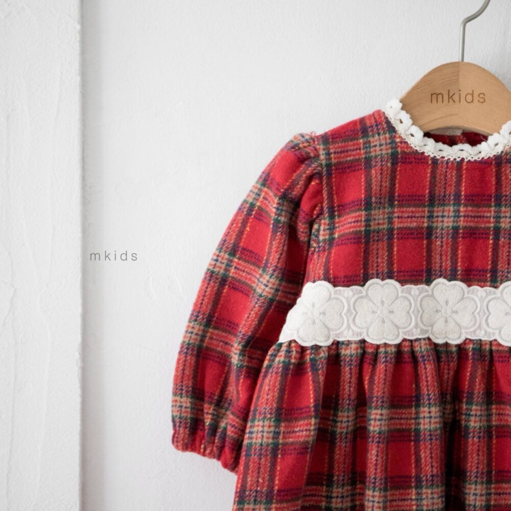 <b>ＭKIDS洋裝</b>Winter홀리체크원피스 65-115CM