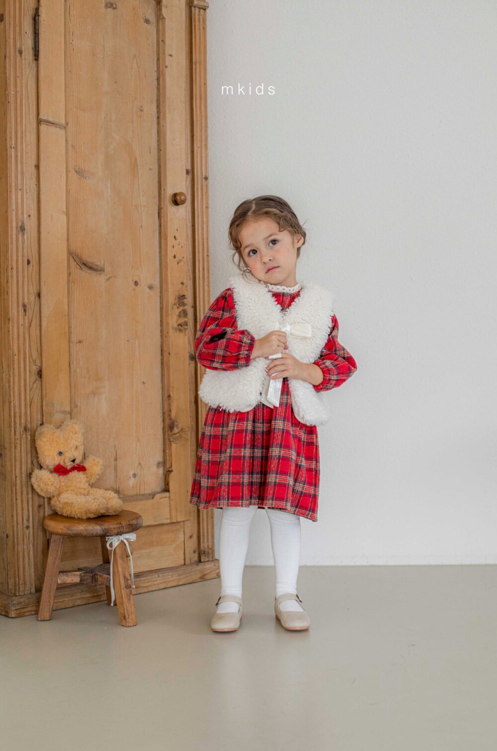 <b>ＭKIDS洋裝</b>Winter홀리체크원피스 65-115CM