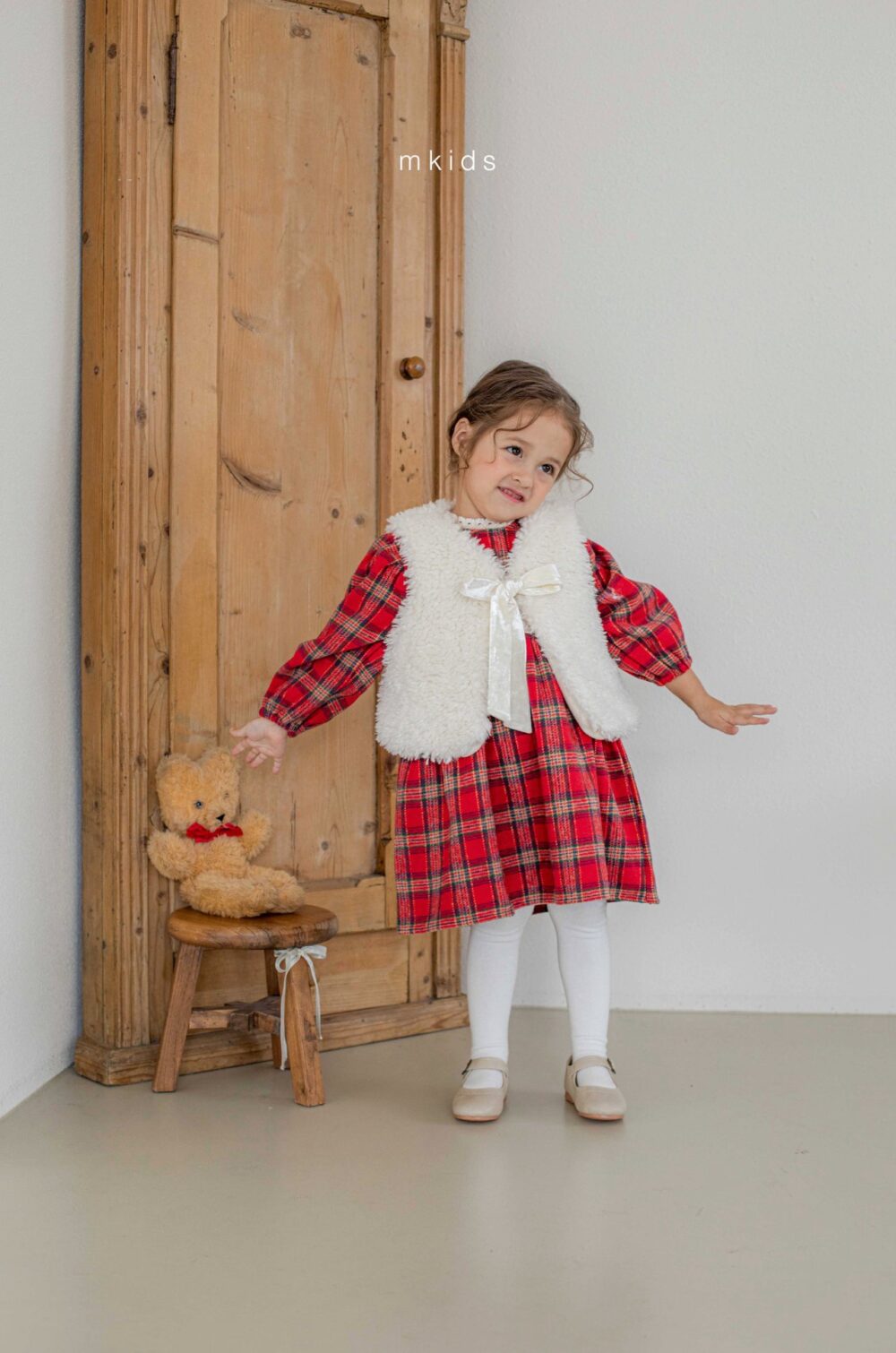 <b>ＭKIDS洋裝</b>Winter홀리체크원피스 65-115CM