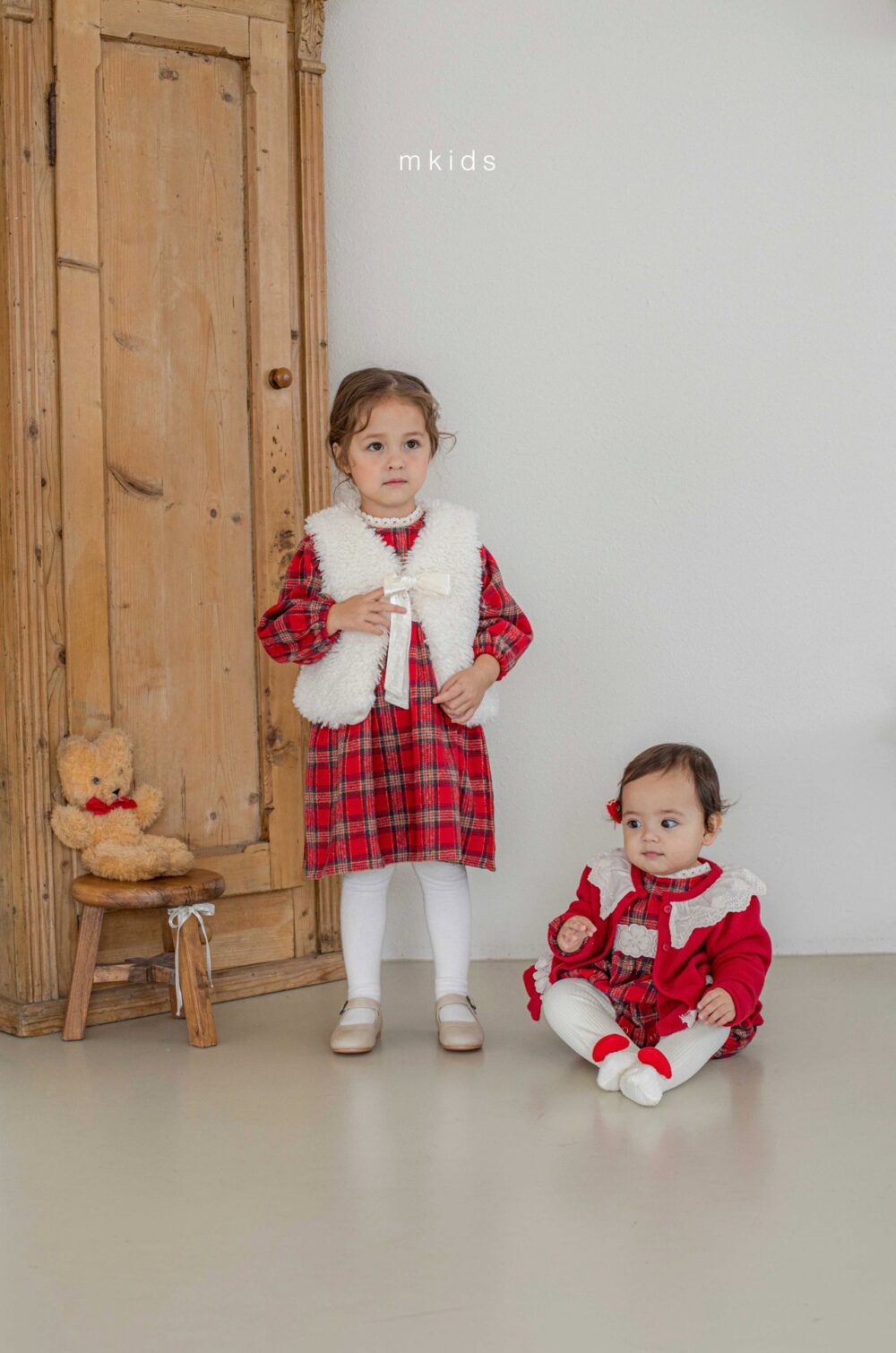 <b>ＭKIDS洋裝</b>Winter홀리체크원피스 65-115CM