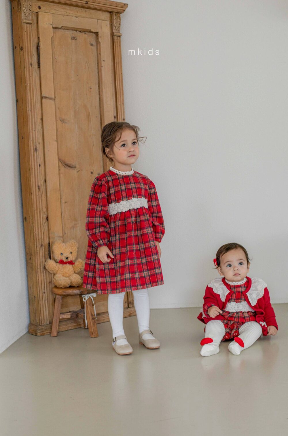 <b>ＭKIDS洋裝</b>Winter홀리체크원피스 65-115CM