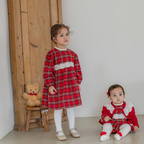 <b>ＭKIDS洋裝</b>Winter홀리체크원피스 65-115CM