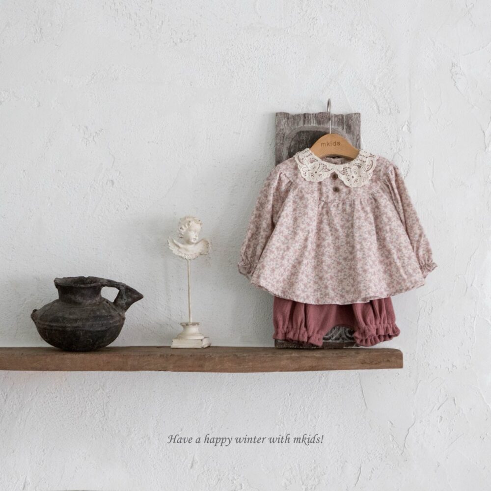 <b>ＭKIDS套裝</b>Winter솜사탕블루머세트  65-115CM