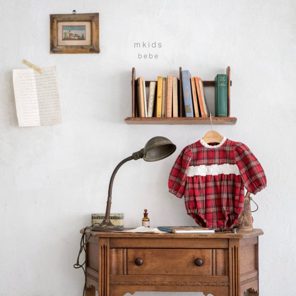 <b>ＭKIDS包屁衣</b>Winter 홀리체크슈트 55-80CM