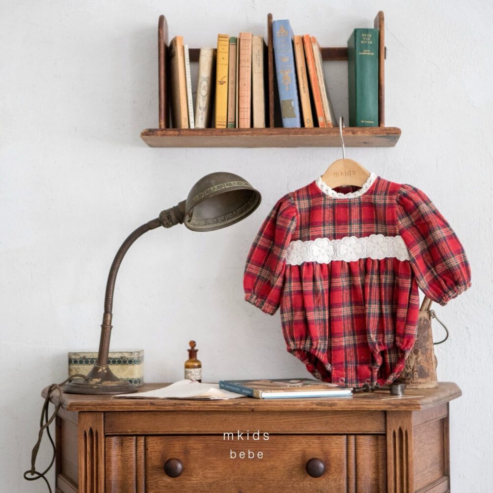 <b>ＭKIDS包屁衣</b>Winter 홀리체크슈트 55-80CM