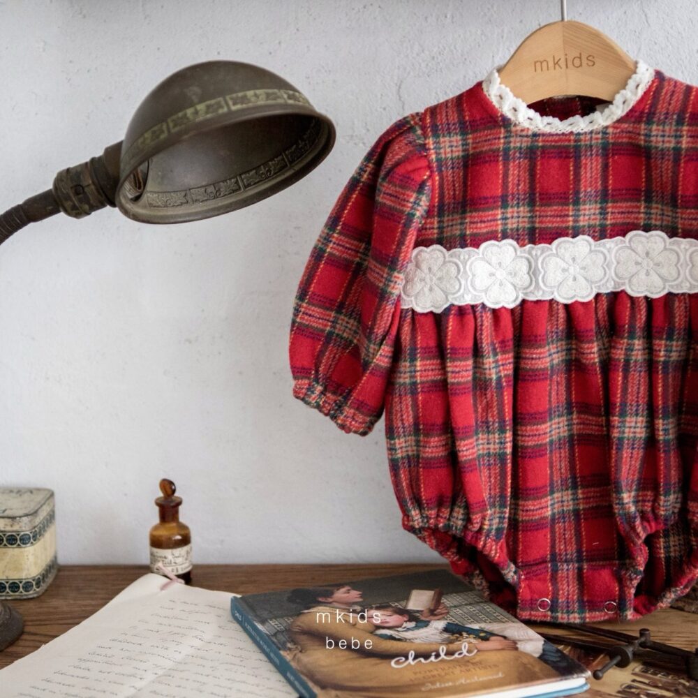 <b>ＭKIDS包屁衣</b>Winter 홀리체크슈트 55-80CM