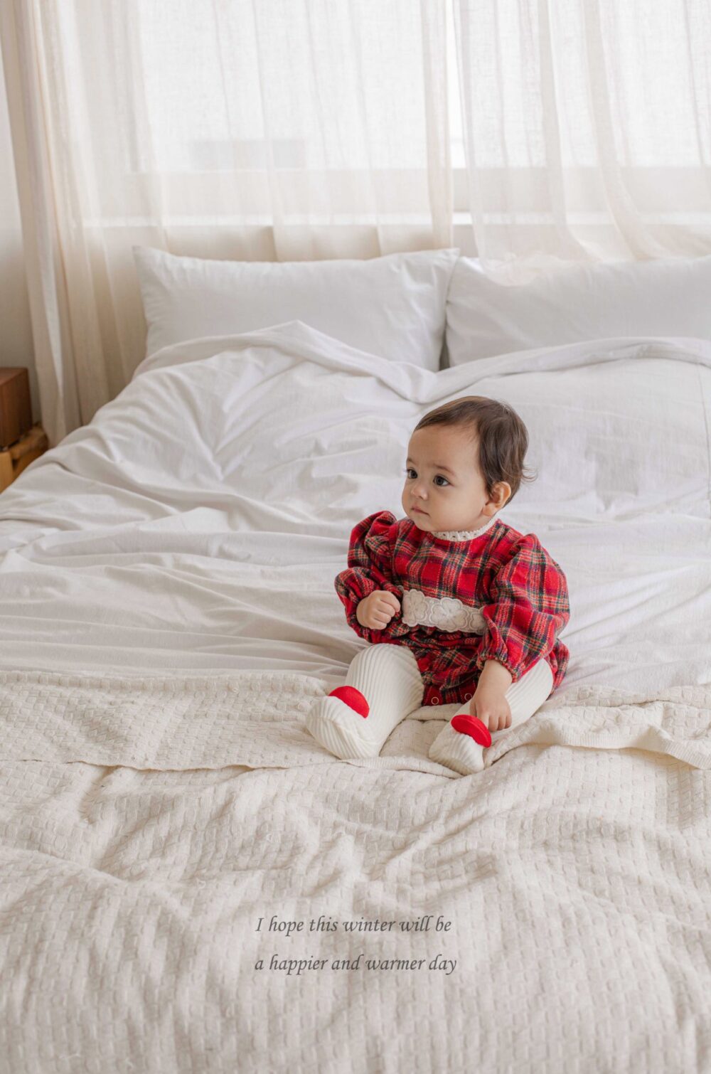 <b>ＭKIDS包屁衣</b>Winter 홀리체크슈트 55-80CM