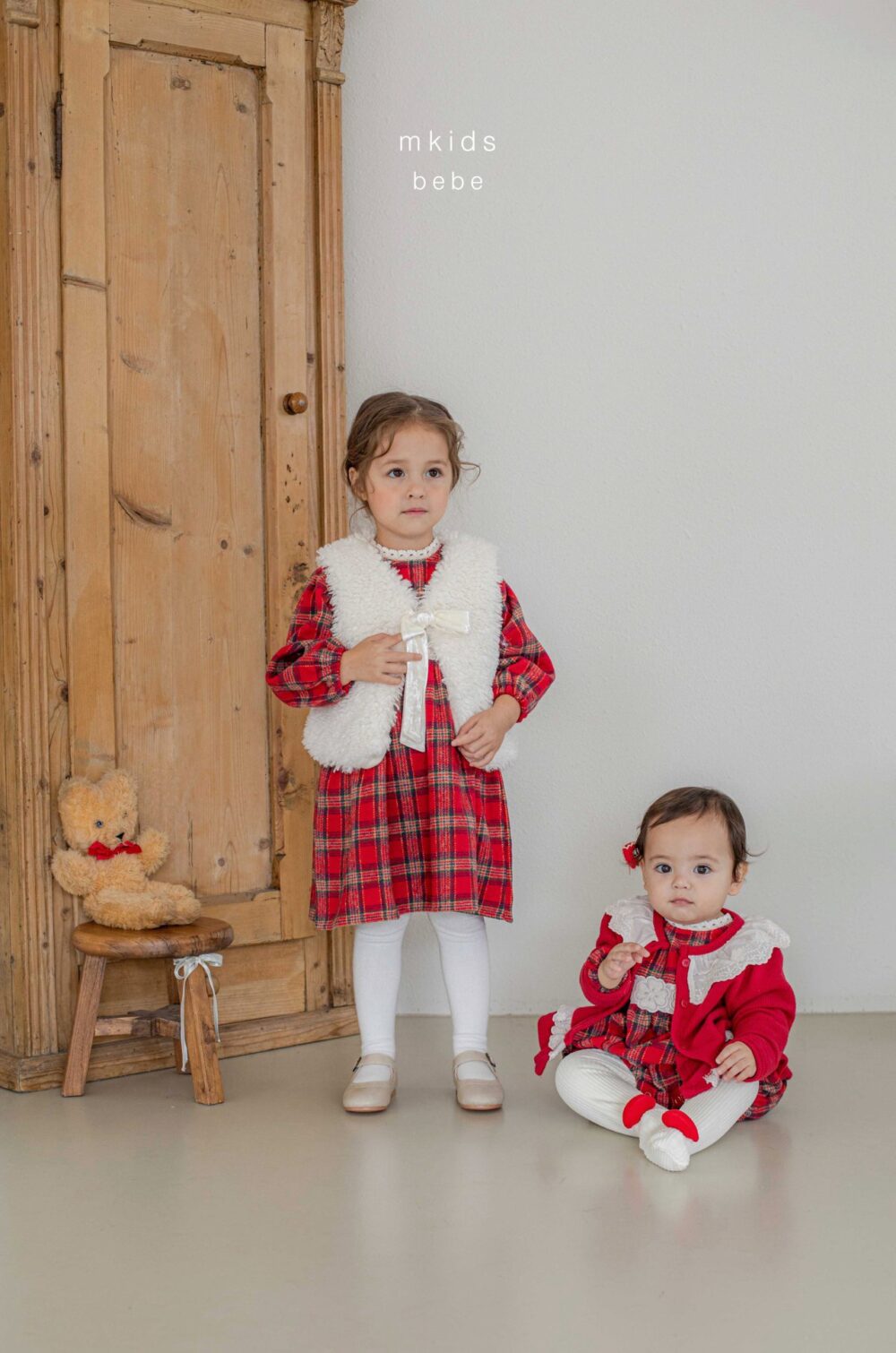 <b>ＭKIDS包屁衣</b>Winter 홀리체크슈트 55-80CM