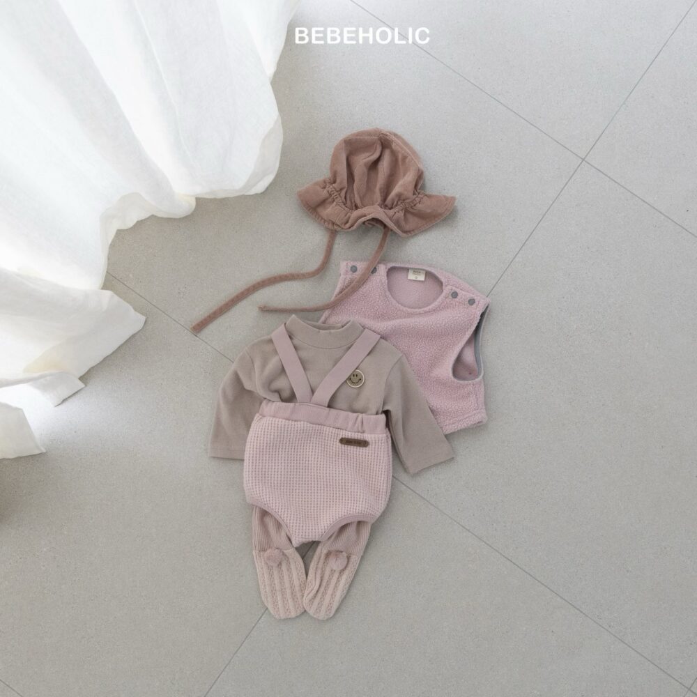 <b>BEBEHOLIC褲子</b>Winter 크로플멜빵블루머3-18M