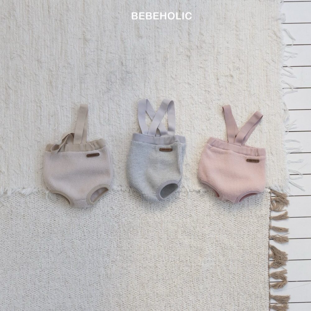 <b>BEBEHOLIC褲子</b>Winter 크로플멜빵블루머3-18M