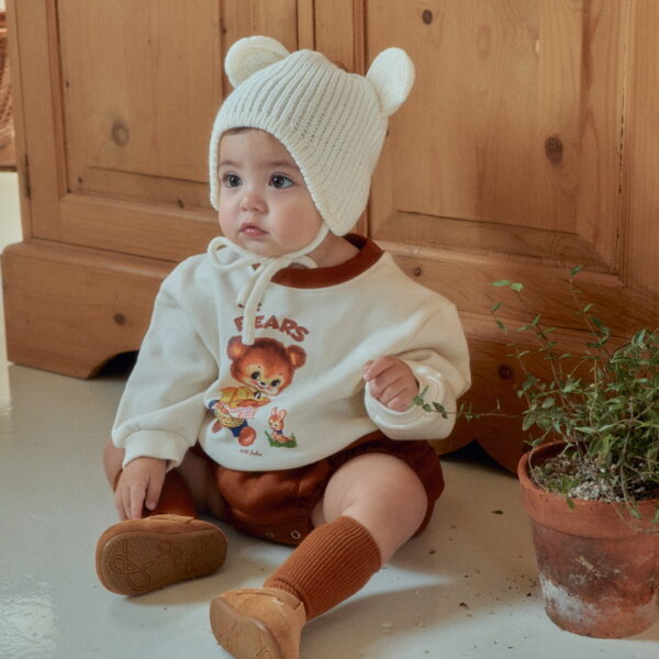 08 <b>OOTTBEBE包屁衣</b>Winter 베어바니맨투맨슈트 0-12M