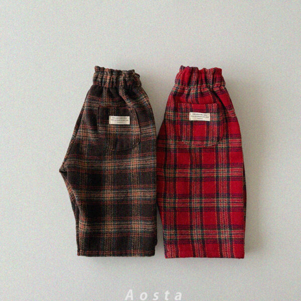 체크바지-1 <b>AOSTA褲子</b>Winter 체크바지 65-115CM