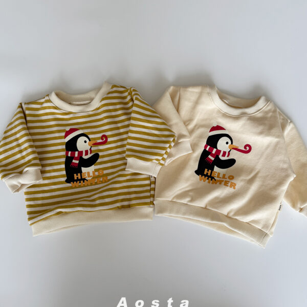 펭귄맨투맨-2 <b>AOSTA上衣</b>Winter 펭귄맨투맨 65-115CM