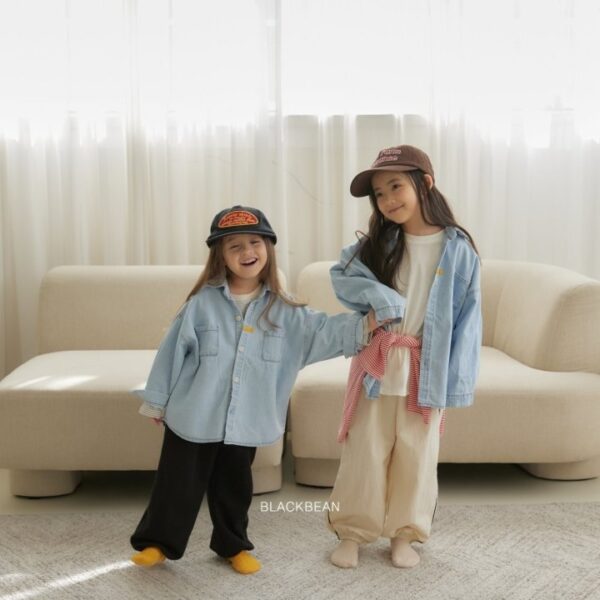 1 <b>Black bean襯衫</b>Spring 마틴 청남방 80-120cm