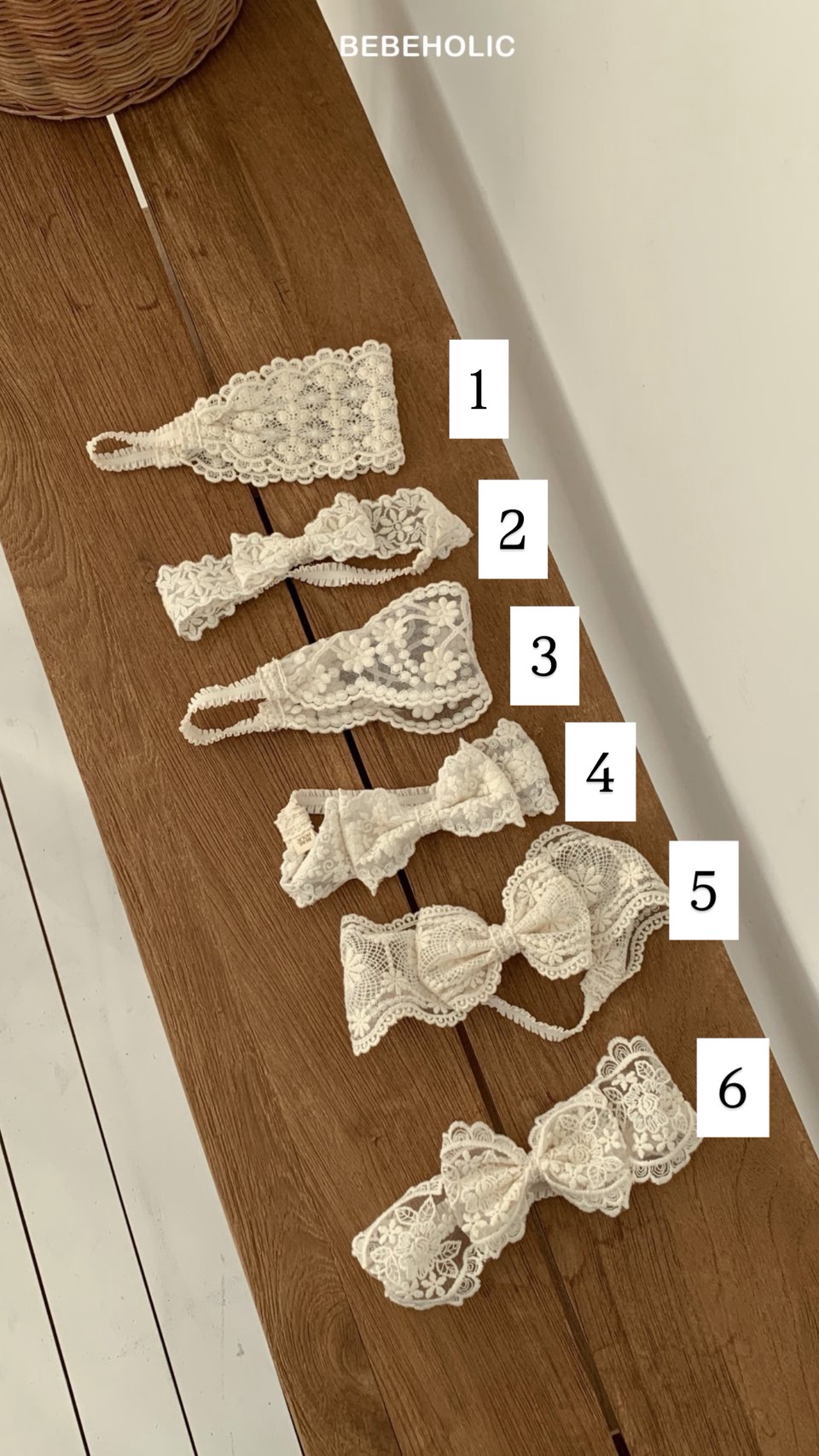 1 <b>|BABY| Bebeholic髮飾</b>Spring 레이스헤어밴드 FREE